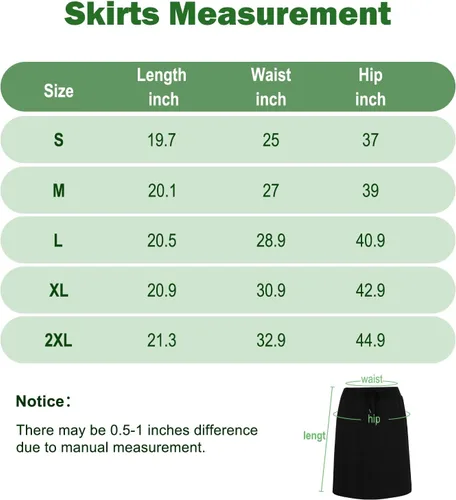 Vista 6 de American Trend Falda de tenis para mujer con bolsillos, pantalón deportivo hasta la rodilla, falda de golf de cintura alta, pantalones cortos