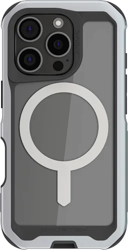 Vista 52 de Ghostek ATOMIC - Funda delgada para Galaxy S21 con parachoques de metal de aluminio y diseño trasero transparente, protección resistente que absorbe
