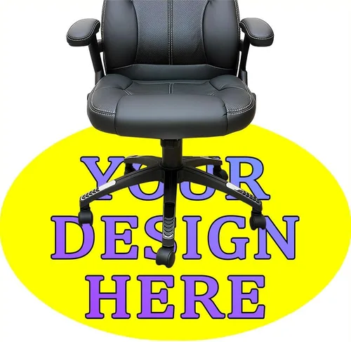 Vista 55 de Tapete redondo personalizado para silla de escritorio de oficina, diseño de tu propio logotipo de foto, texto, alfombrillas circulares