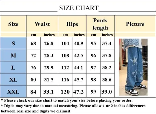 Vista 7 de Pantalones de mezclilla Y2K para hombre, estilo hip hop, holgados, rectos, holgados, estilo hip hop, para hombre