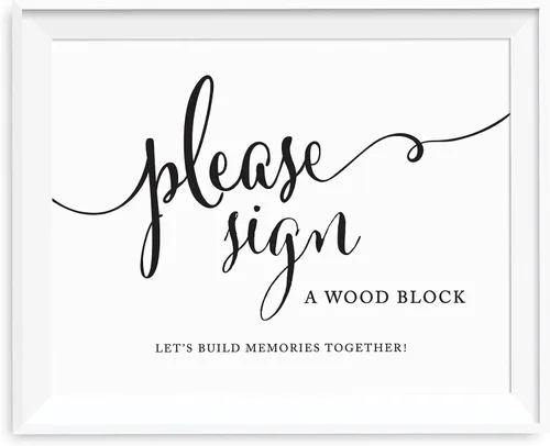 Vista 62 de Andaz Press Letreros de fiesta de boda, impresión formal en blanco y negro, 8.5 x 11 pulgadas, suite de novia, vestidor, paquete de 2