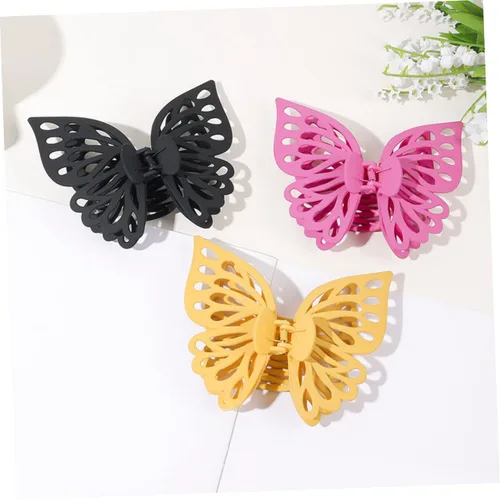 Vista 2 de 8 pinzas para el cabello de mariposas, pinzas grandes para mujeres y niñas, accesorios únicos para el cabello para fiestas y uso diario, pinzas