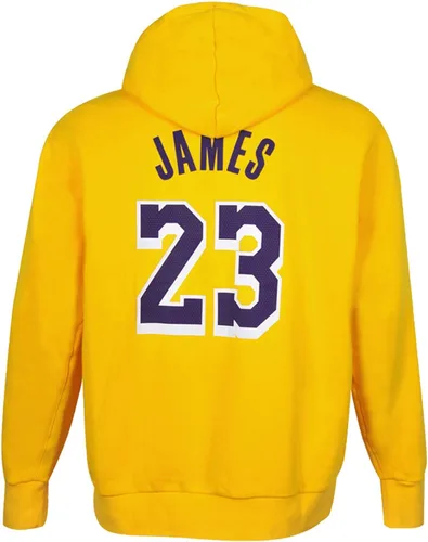 Vista 2 de Nike Lakers Essential NBA - Sudadera con capucha para hombre, talla XL, Amarillo/Púrpura campo