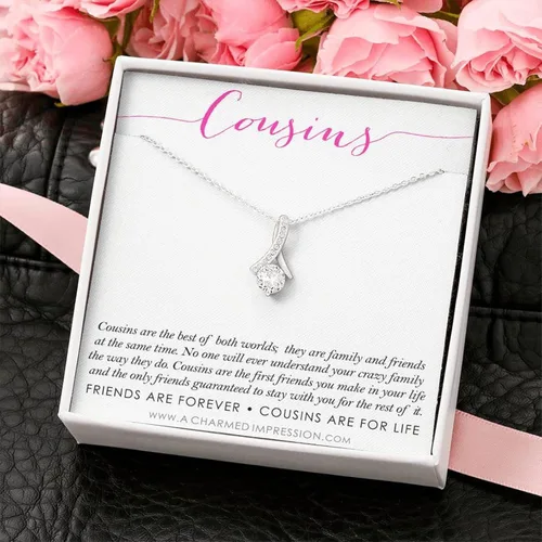 Vista 4 de To My Cousin Necklace - Cousin Birthday Card For Women, Remember My Beauties, Gifts For Girlfriend Unique, Cosas De Amor Para Parejas, Detalles Para