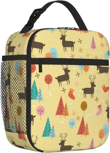 Vista 10 de Bolsa de almuerzo divertida para niños con pelotas deportivas, bolsa reutilizable para baloncesto, fútbol, fútbol americano y béisbol, lonchera