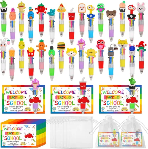 Vista 36 de CZWZ 8 piezas de bolígrafos de cuentas navideños, bolígrafos de plástico con cuentas y cuentas de silicona multicolor, bolígrafos navideños