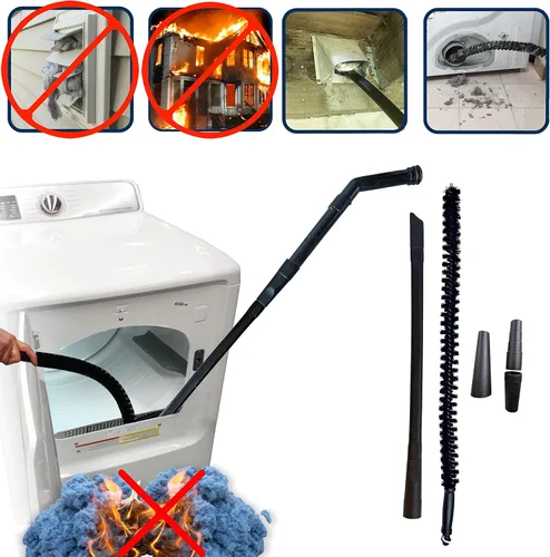 Vista 2 de Accesorio de vacío para ventilación de secadora, herramienta de limpieza de hendiduras para secadora de ropa con cepillo trampa de pelusa y manguera