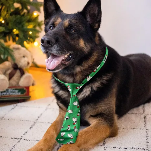 Vista 7 de Segarty Corbatas Largas para Perros, 10 PIEZAS Corbatas de Moño para Perros con Collar Ajustable, Corbatas para Mascotas Medianas y Grandes