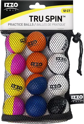 Vista 8 de Izzo Golf Tru Spin - Pelotas de práctica de espuma con opción de shagger/juego de práctica