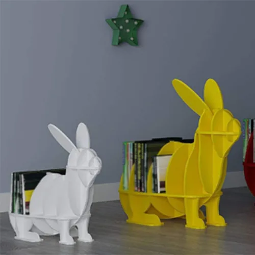 Vista 6 de Organizador de libros para niños, estante de exhibición de libros para niños, estantería infantil de dibujos animados, divisor de habitación