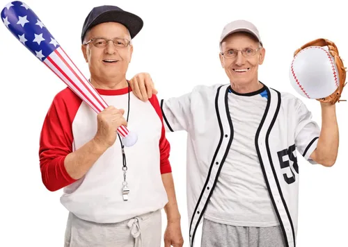 Vista 6 de EVERMARKET 2 unidades de bate inflable de béisbol y béisbol con bandera estadounidense, pelota de playa, regalos de fiesta temática deportiva