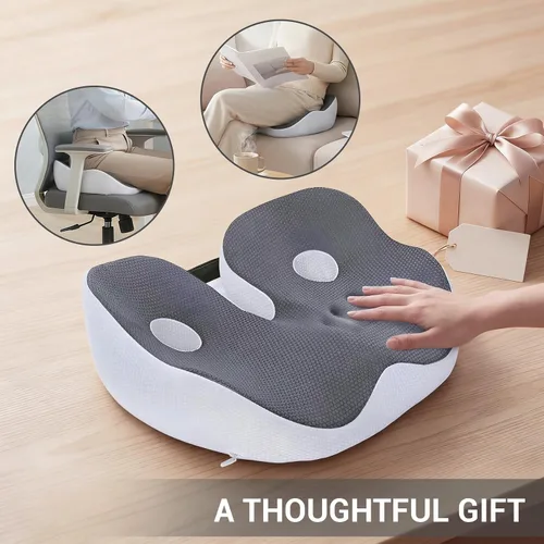 Vista 6 de Aptliton Ergonomic Memory Foam Seat Cushion ‑ Dark Gray