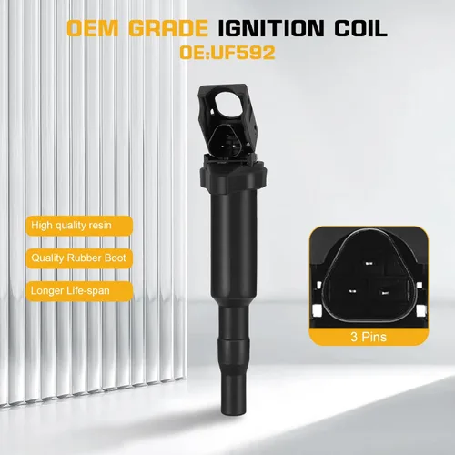 Vista 3 de QYL 6 bobinas de encendido compatibles con BMW 128i 135i 335i 325i 328i 330i M5 M6 525xi 528i 550i 750i N54 X3 X5 X6 Z4 4.4L 4.8L repuesto