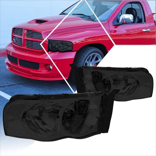 Vista 8 de PM PERFORMOTOR Conjunto de faros Compatible con Dodge Ram 1500 2002 2003 2004 2005/Dodge Ram 2500 3500 2003 2004 2005 2 piezas de lámparas