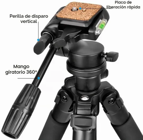 Vista 3 de Gosky Trípode - Trípode portátil de viaje para telescopios de visión, binoculares, videocámaras o cámaras SLR (Pro (61 pulgadas)