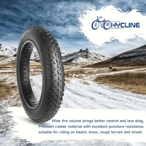 Vista 5 de Neumático de Reemplazo para Bicicleta de Llanas Anchas Hycline: Neumáticos Plegables MTB de Alto Rendimiento y Resistente al Desgaste