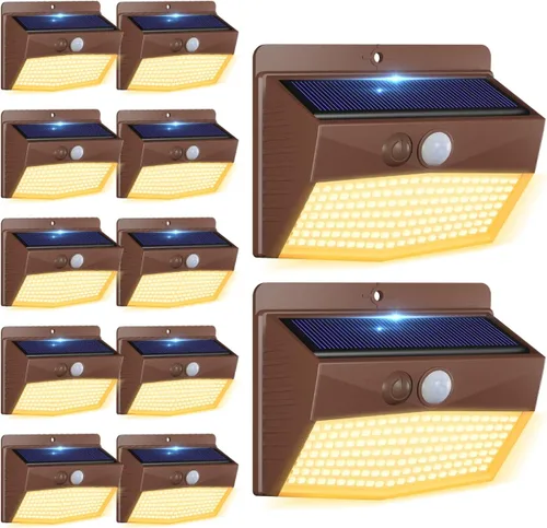 Vista 33 de Peasur 1 paquete de luces solares con sensor de movimiento para exteriores
