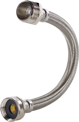 Vista 5 de Accesorios para electrodomésticos certificados WI12SSFM Manguera de entrada de agua, 1 pie, acero inoxidable trenzado de alta calidad