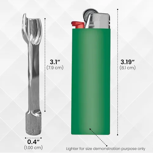 Vista 7 de Mini herramienta de acero inoxidable para hierbas secas, especias, polvo y sal con purpurina Brocoli