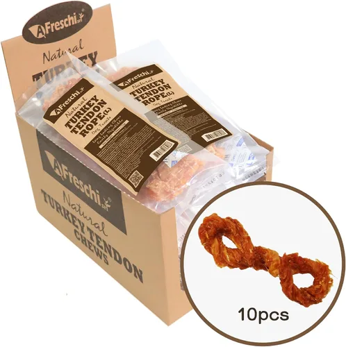 Vista 12 de AFreschi - Premios masticables de tendón de pavo para perros y cachorros, Signature Series, ingredientes de EE. UU., hipoalergénico, fácil