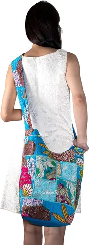 Vista 13 de Tribe Azure - Bolso bandolera de lona para mujer, estilo hobo, floral, para verano, bohemio