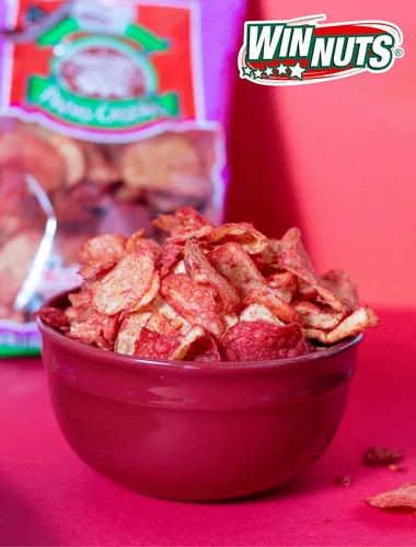 Vista 2 de WINNUTS Chamoy Dill Pickle Kettle Chips (paquete de 3, 5.6 onzas cada uno) Pepinillo picante con chamoy dulce y picante Bocadillo casero extra