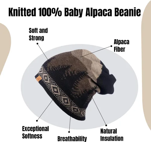 Vista 7 de Gorro de punto 100% alpaca bebé, polaina para el cuello, bufanda