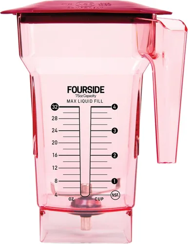 Vista 8 de Blendtec Tarro comercial FourSide de 75 onzas, tarro de repuesto de cuatro lados, compatible con la mayoría de las licuadoras Blendtec - Capacidad