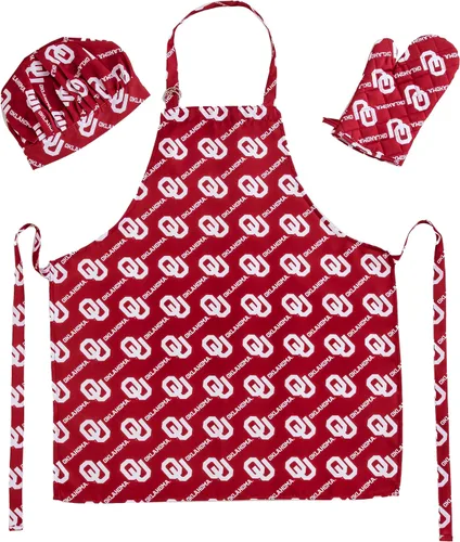 Vista 4 de Northwest NCAA unisex-adult 3-piece Apron, Oven Mitt and Chef Hat Set