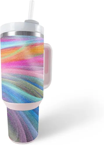 Vista 17 de MightySkins - Vaso con purpurina brillante compatible con Stanley The Quencher H2.0 FlowState de 40 onzas, parte trasera de cascabel, acabado