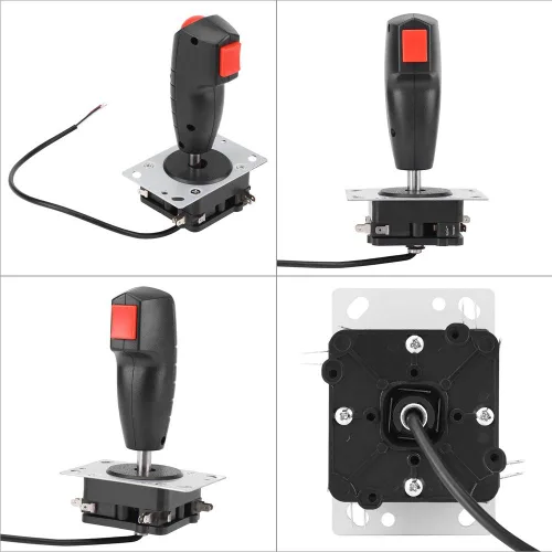 Vista 4 de 8 Way Flight Joystick - 8 Way Flight Joystick with & Top Fire Button For game for Video Game Arcad