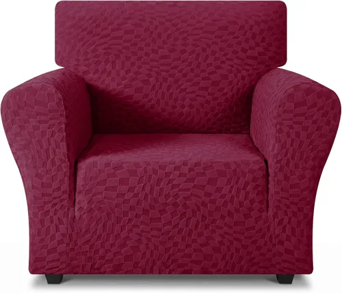 Vista 39 de ZNSAYOTX 1 Funda de silla Jacquard para sala de estar, funda de silla de alta elasticidad con brazos, antideslizante, apta para mascotas, funda