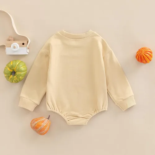 Vista 57 de Ropa de Halloween para bebé niña, sudadera con estampado de calabaza, mameluco de burbujas, lindo traje de Acción de Gracias de otoño