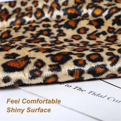 Vista 6 de BAWHO Mooie Gouden Fluwelen Stof Fashional Leopard Tiger Zebra Print Patroon Stof Fleece Zacht Comfortabel Voor Het Naaien Handgemaakte Cheongsam