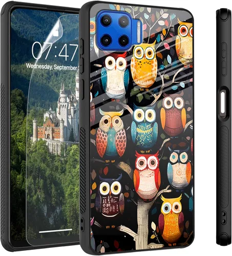 Vista 32 de Funda para Motorola Moto Edge 2022, cubierta trasera de vidrio templado con protector de pantalla, funda protectora a prueba de golpes para Motorola