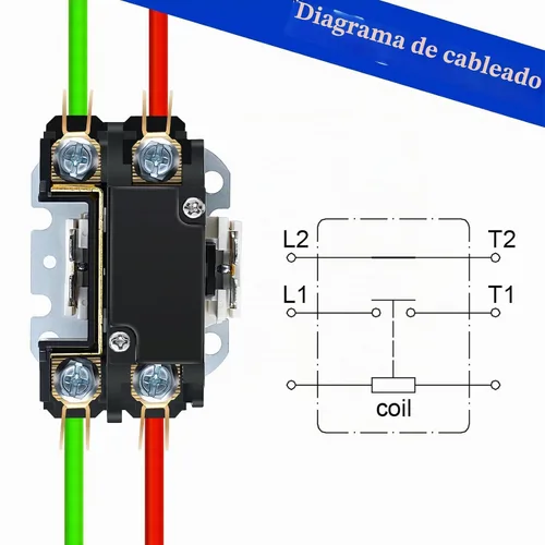 Vista 3 de 1 paquete de contactor de motor HVAC, bobina de 24 V, 25 amperios, 1 poste de recambio