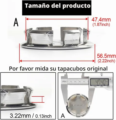 Vista 3 de 4 tapas centrales de repuesto para tapones centrales EZ Lube Open End Plus Plug (cromo OD 2.224 in, ID 1.866 in)
