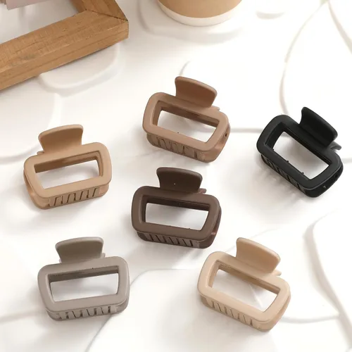 Vista 7 de 6 pinzas para el cabello de garra para mujeres y niñas, clips mate antideslizantes de sujeción fuerte para cabello fino, corto, mediano y grueso