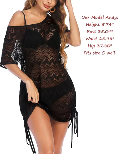Vista 3 de Avidlove Pareos para trajes de baño para mujer, salida de baño de encaje para bikini