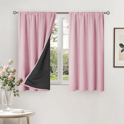 Vista 83 de BGment - Cortinas opacas para sala de estar de 63 pulgadas de largo, juego de 2 paneles, cortinas para oscurecer toda la habitación, cortinas