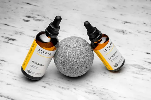 Vista 3 de Alteya Organics Aceite de salvado de arroz, aceite portador orgánico certificado, 3.4 onzas líquidas, prensado en frío, 100% puro aceite base