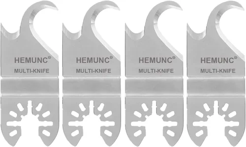 Vista 8 de 3 Hojas de Sierra Oscilantes para Multiherramienta, Hoja de Cuchillo Gancho Oscilante para Herramienta Múltiple para Cortar Tejas de Techo, Alfombra