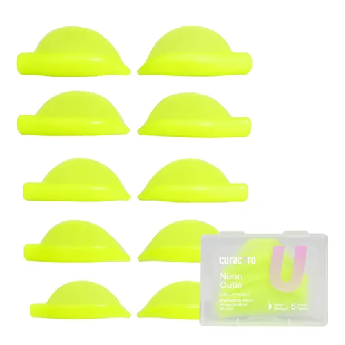 Vista 19 de Curacoro Lash Lift Shields, 10 Pcs/5 Sizes Reusable Silicone Rods Deseo azul