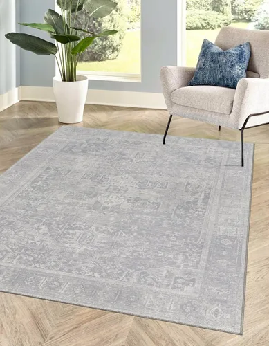 Vista 10 de Unique Loom Timeless Collection - Alfombra de área - Peter (2' x 3' 1" ovalada, beige/marfil)