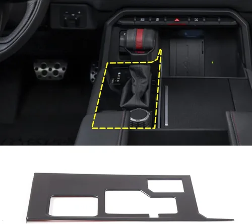 Vista 11 de TOYCIDFG Cubierta del panel de palanca de cambios compatible con Toyota Tundra 2022-2026, accesorios interiores (negro UV)