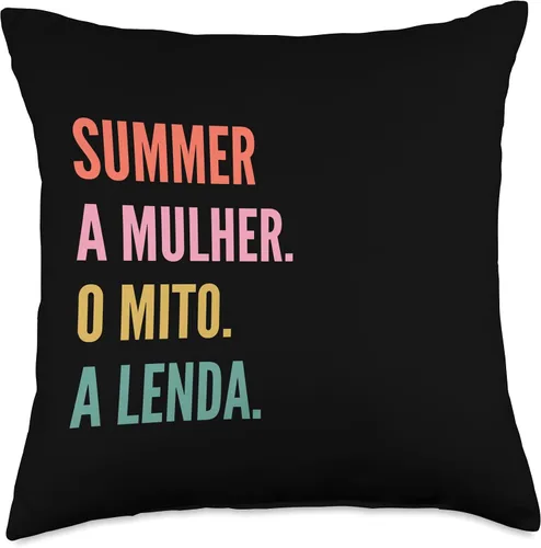 Vista 4 de Funny Portuguese First Name Design - Summer Throw Pillow