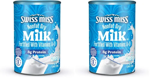 Vista 8 de Swiss Miss Leche seca sin grasa, fortificada con vitaminas A y D, recipiente de 12.98 oz