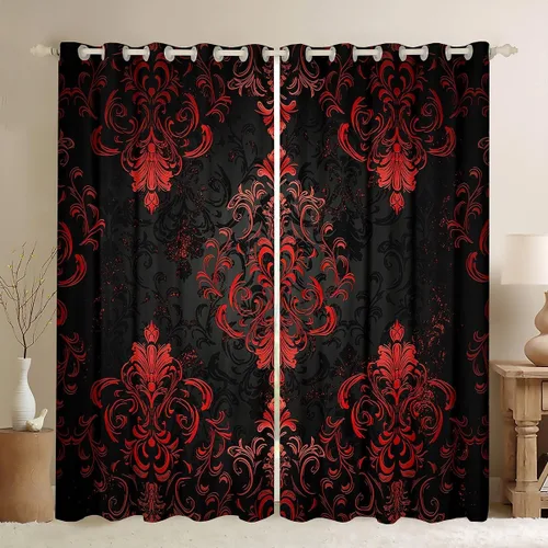 Vista 32 de Cortinas opacas abstractas de 30 % a 50 % geométricas para dormitorio, sala de estar, decoración de línea a rayas, cortinas con aislamiento térmico