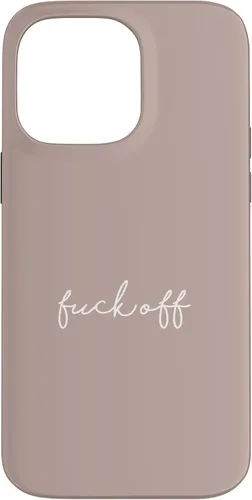 Vista 21 de Funda para iPhone 16 Pink Taupe Fuck Off Divertida manuscrita a mano con refranes sarcásticos groseros