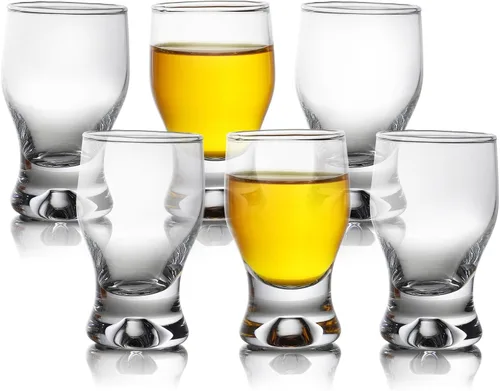 Vista 10 de QUAFFER Vasos de chupito (juego de 4) – Elegantes vasos de chupito transparentes de 2 onzas – Vodka clásico de whisky vodka tequila Jerez Brandy